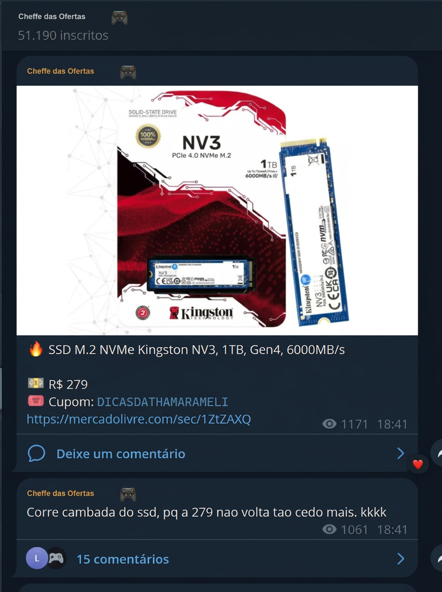 Oferta recente de SSD Kingston